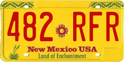 NM license plate 482RFR