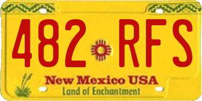 NM license plate 482RFS