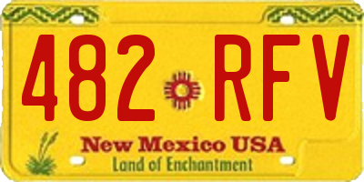 NM license plate 482RFV