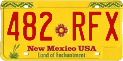 NM license plate 482RFX