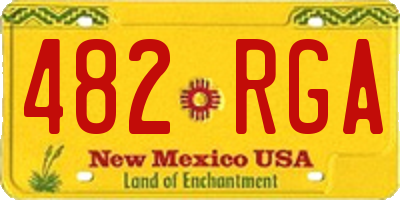 NM license plate 482RGA
