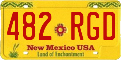 NM license plate 482RGD