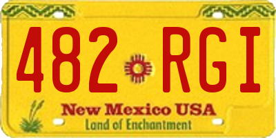 NM license plate 482RGI