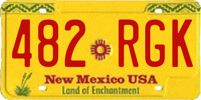NM license plate 482RGK