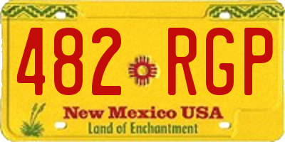 NM license plate 482RGP
