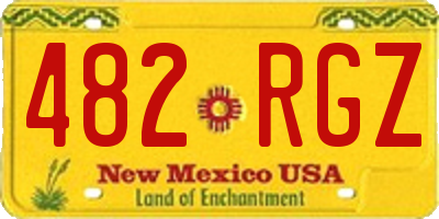 NM license plate 482RGZ