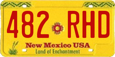 NM license plate 482RHD