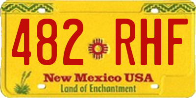 NM license plate 482RHF