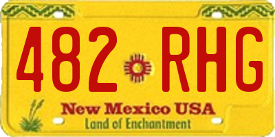 NM license plate 482RHG