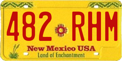 NM license plate 482RHM