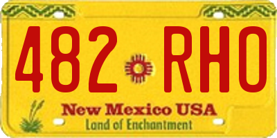 NM license plate 482RHO