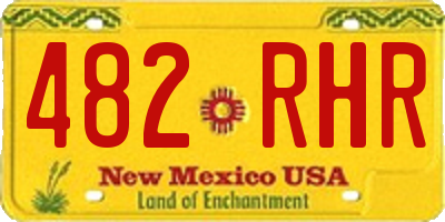 NM license plate 482RHR