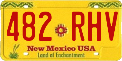 NM license plate 482RHV