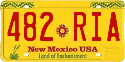 NM license plate 482RIA