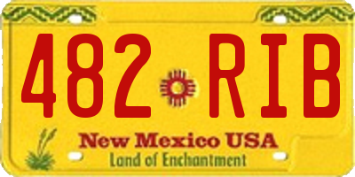 NM license plate 482RIB