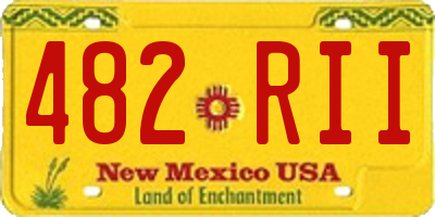 NM license plate 482RII