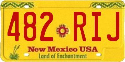 NM license plate 482RIJ