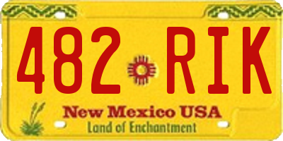 NM license plate 482RIK