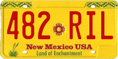 NM license plate 482RIL