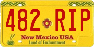 NM license plate 482RIP