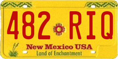 NM license plate 482RIQ