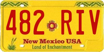 NM license plate 482RIV