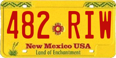 NM license plate 482RIW