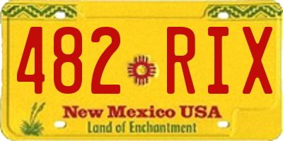 NM license plate 482RIX