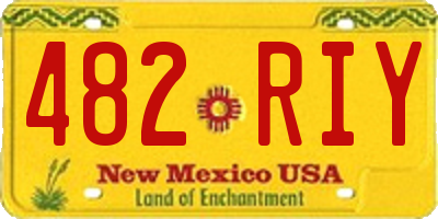 NM license plate 482RIY