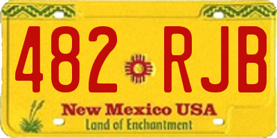 NM license plate 482RJB
