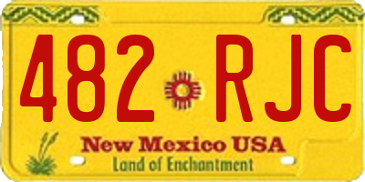 NM license plate 482RJC