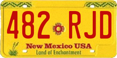 NM license plate 482RJD