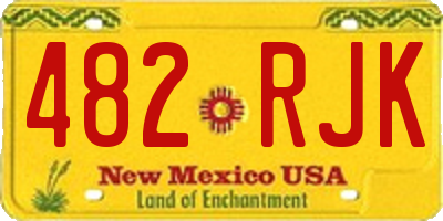 NM license plate 482RJK