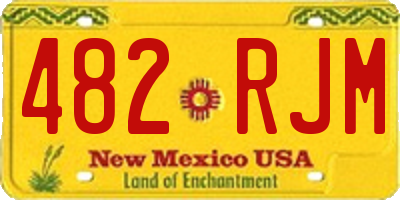 NM license plate 482RJM