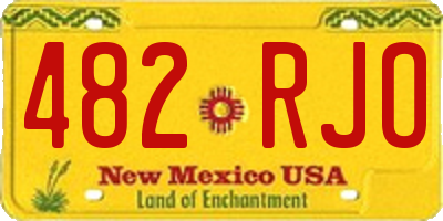 NM license plate 482RJO