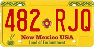 NM license plate 482RJQ