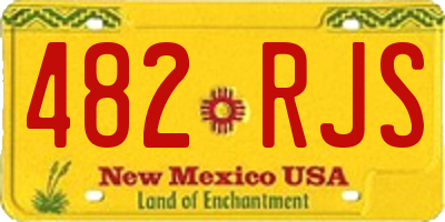 NM license plate 482RJS