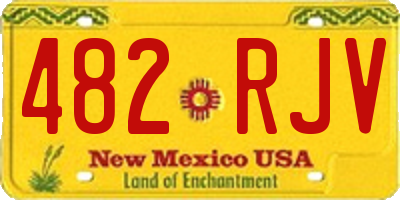 NM license plate 482RJV