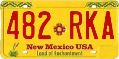 NM license plate 482RKA