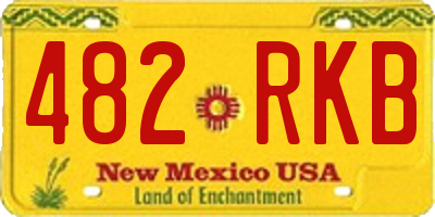 NM license plate 482RKB