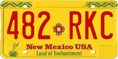 NM license plate 482RKC