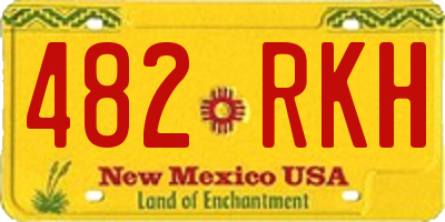 NM license plate 482RKH