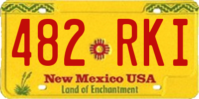 NM license plate 482RKI