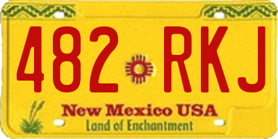 NM license plate 482RKJ