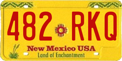 NM license plate 482RKQ