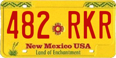 NM license plate 482RKR