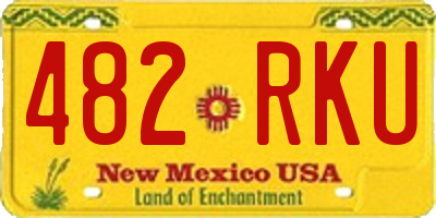 NM license plate 482RKU