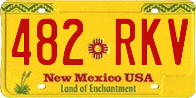NM license plate 482RKV