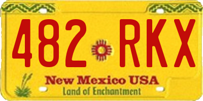 NM license plate 482RKX