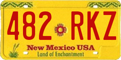 NM license plate 482RKZ